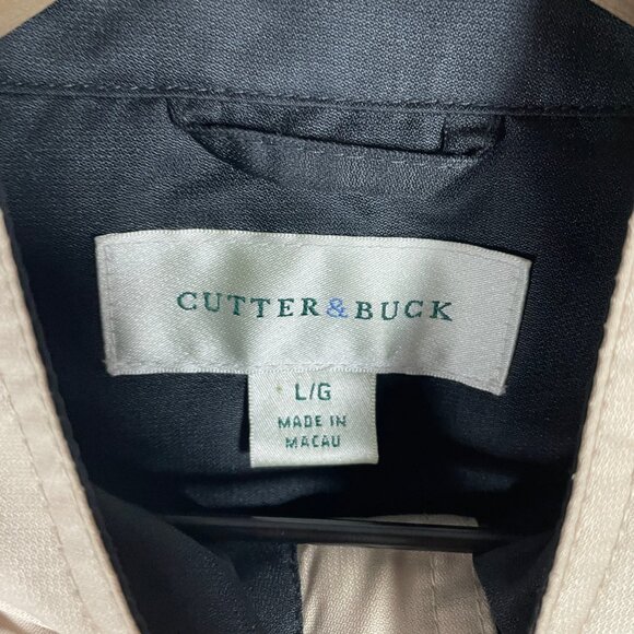 Cutter & Buck Size Large Golf Jacket Beige Windbreaker Casual Outdoor - Picture 4 of 7